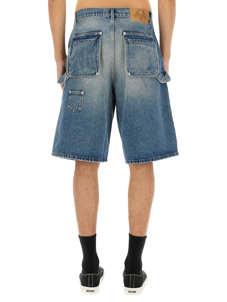Moschino Men Shorts In Denim - 3