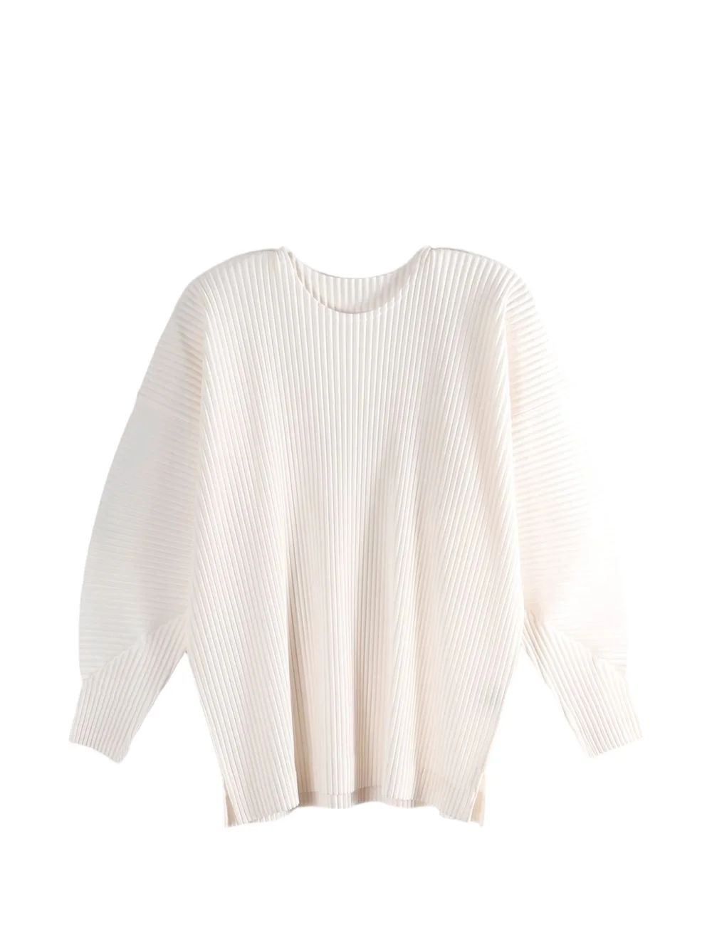 Monthly Colors: January pleated crew neck top - 1
