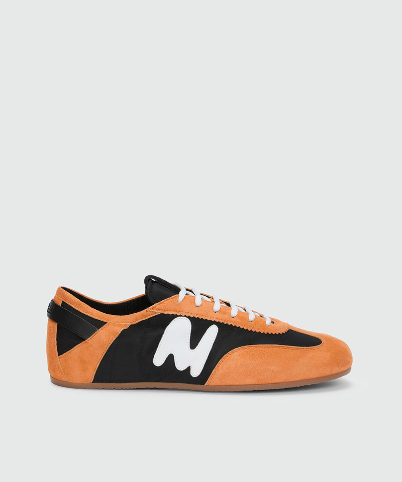 Orange Super Flat suede sneakers 1