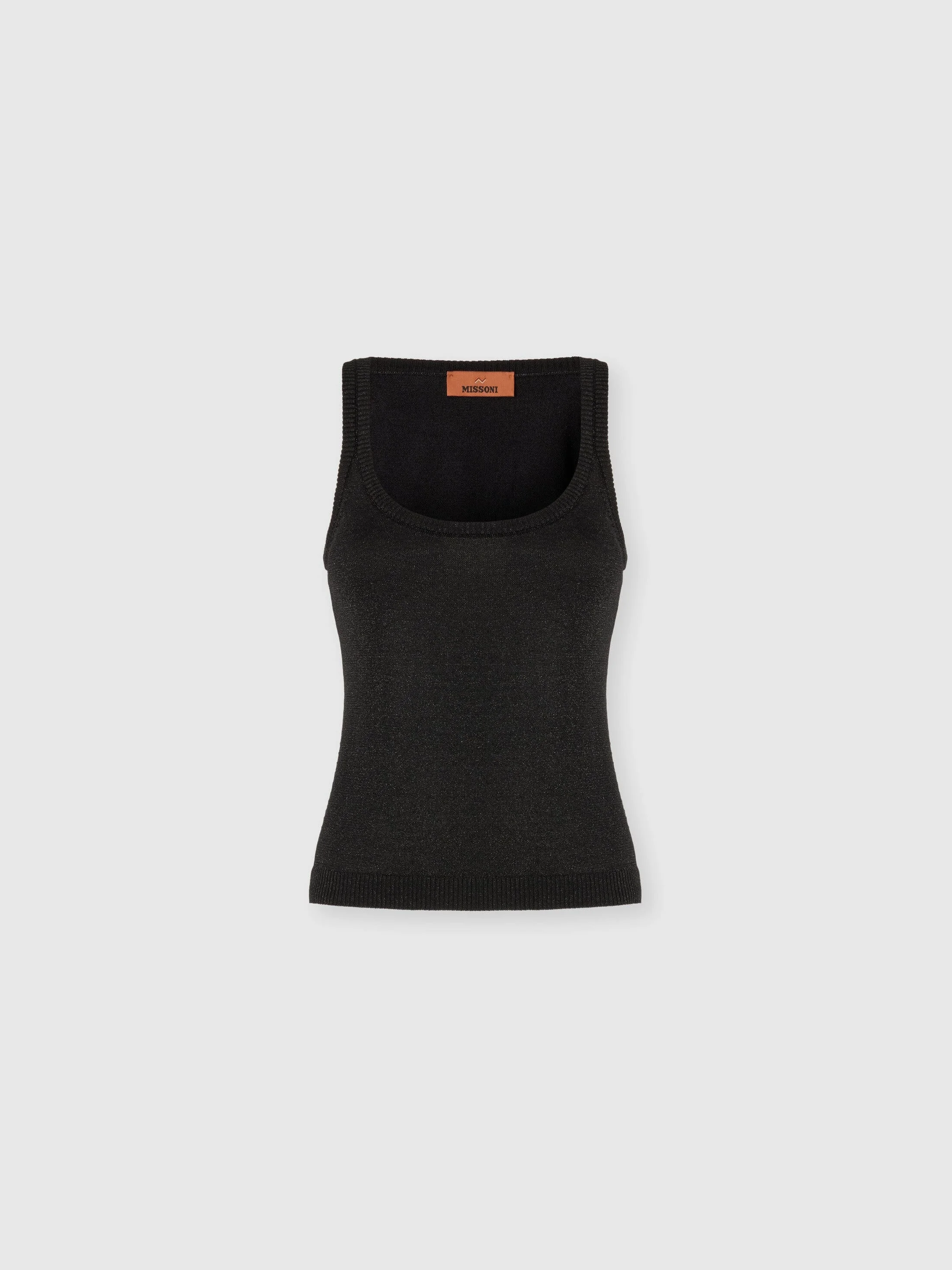 Missoni Viscose Lamé Tank Top in Black at Nordstrom - 1
