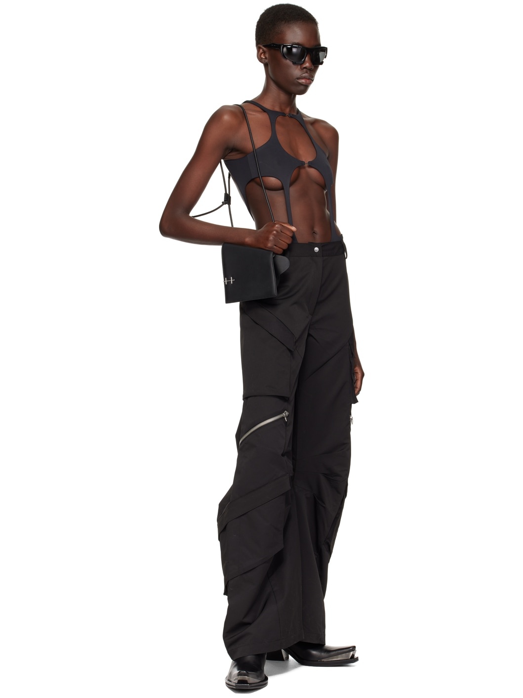 Black Exserted Mini Bag - 4