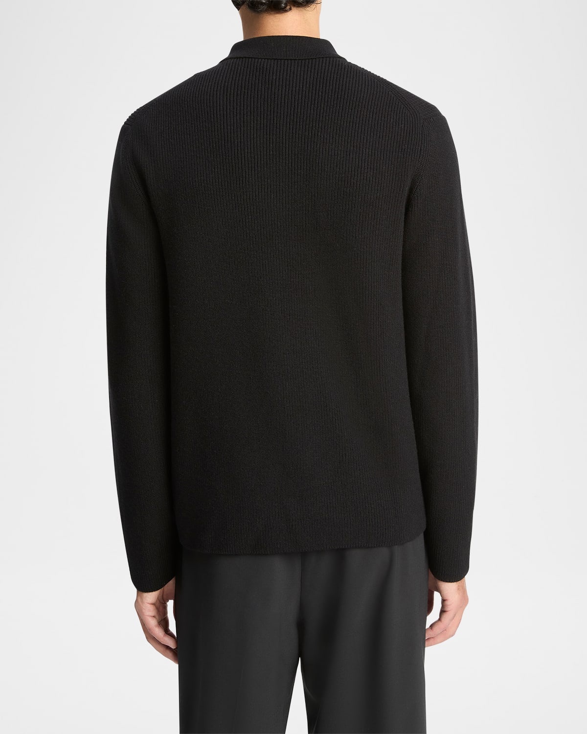 Men's Wool-Blend Two-Way Zip Cardigan Shirt Jacket - 3