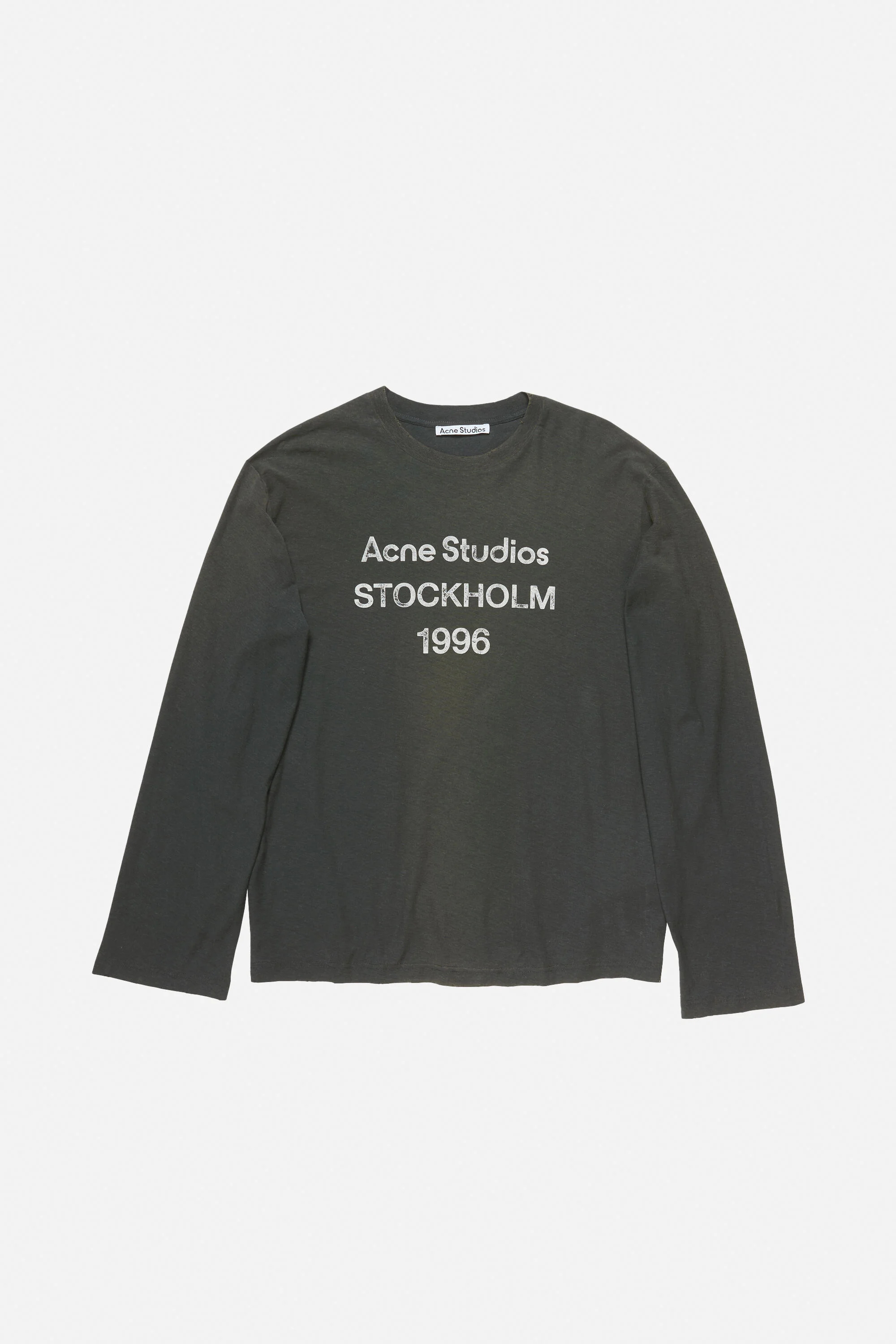 Acne Studios 1996 ロゴTシャツ ブラック／Lサイズ Acne Studios - Logo t-shirt - Relaxed fit - Faded black