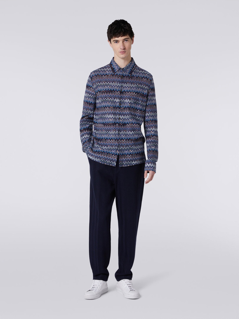 Missoni Long-sleeved shirt in cotton and viscose chevron outlook