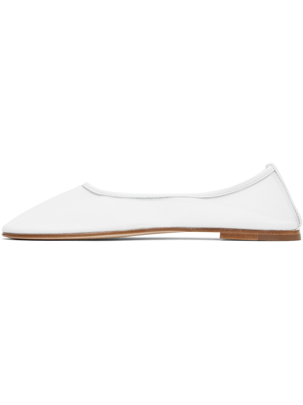 White Balla Mesh Ballerina Flats - 3