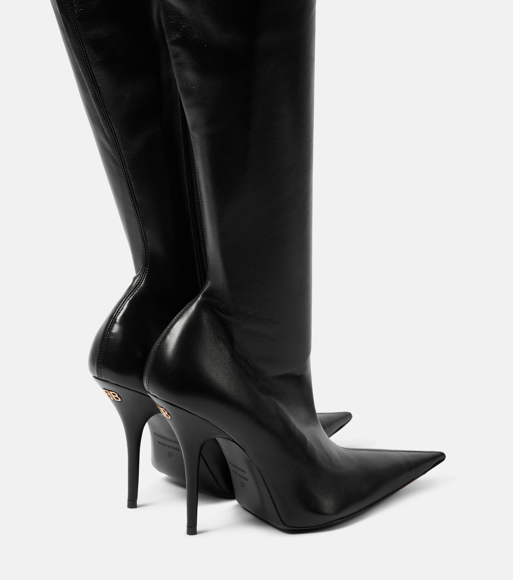 Avenue leather over-the-knee boots - 2