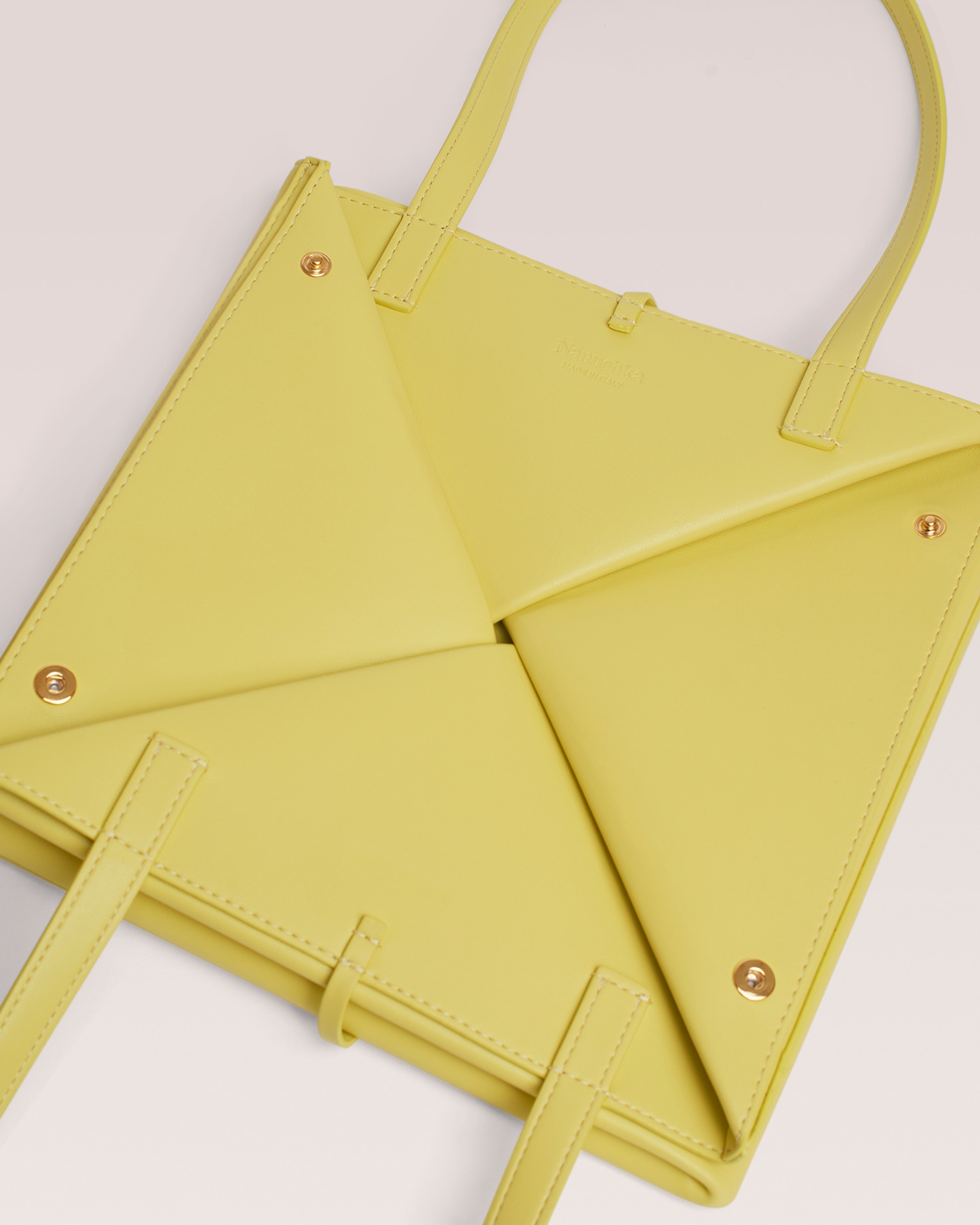 THE ORIGAMI TOTE - Alt-nappa tote - Yellow - 5