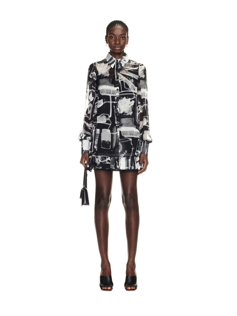 Off-White Xray Chiffon Shirt Dres outlook