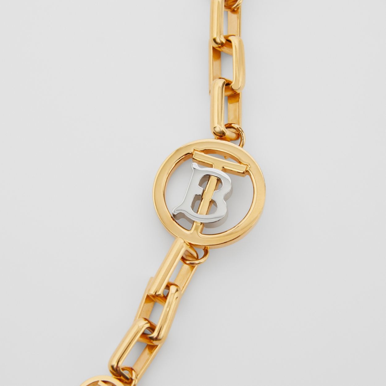 Gold and Palladium-plated Monogram Motif Necklace - 2