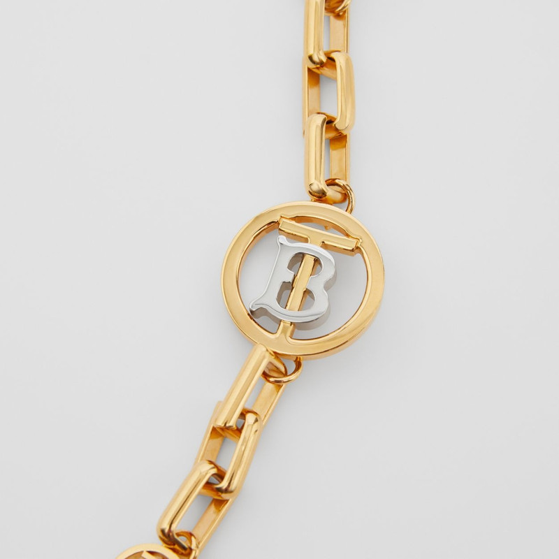 Burberry Gold and Palladium-plated Monogram Motif Necklace outlook