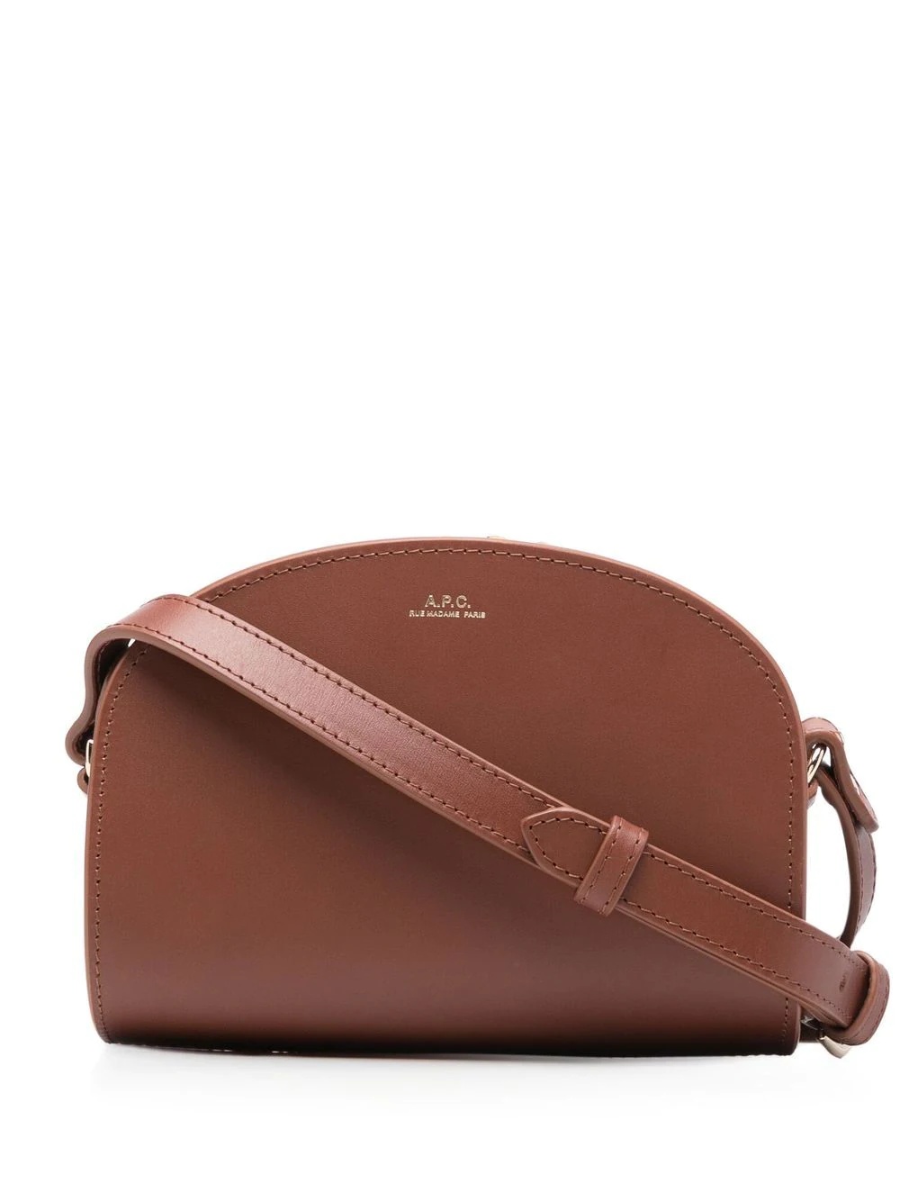 Demi-lune leather crossbody bag - 1