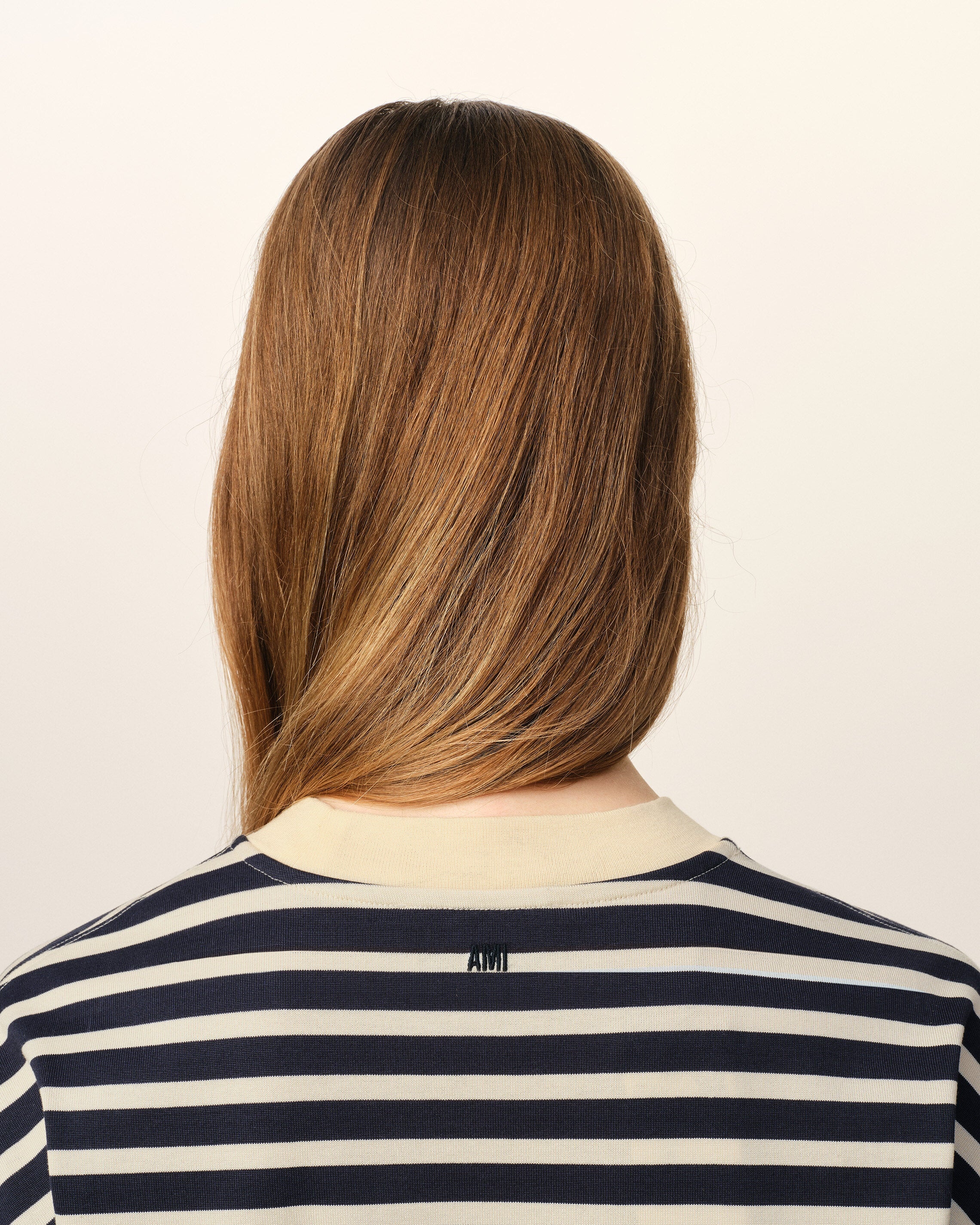 NAVY RECYCLED COTTON LOOSE STRIPED T-SHIRT - 4