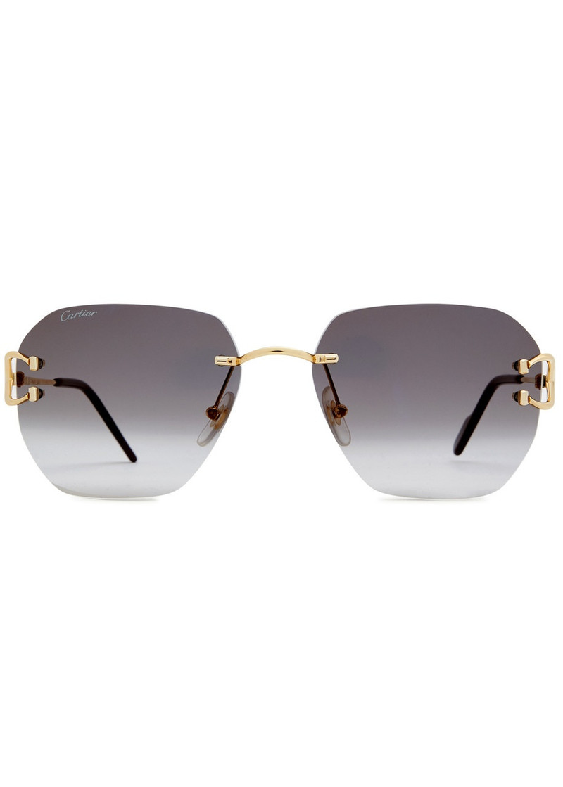 Cartier Cartier Rimless Square-frame Sunglasses outlook
