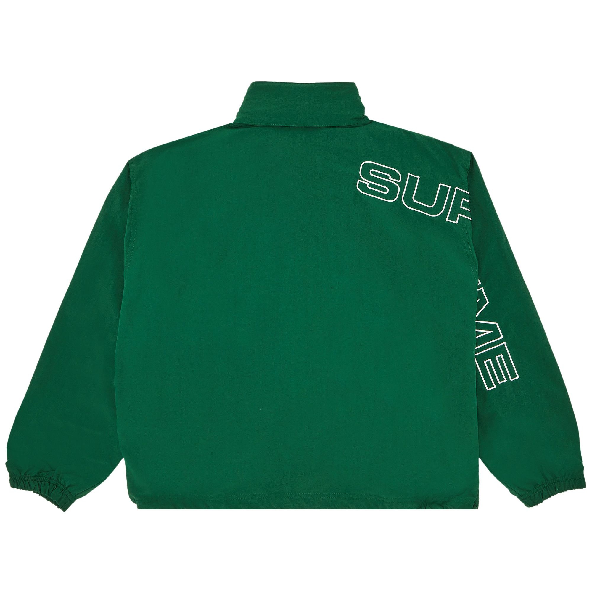 Supreme Spellout Embroidered Track Jacket 'Dark Green' - 2