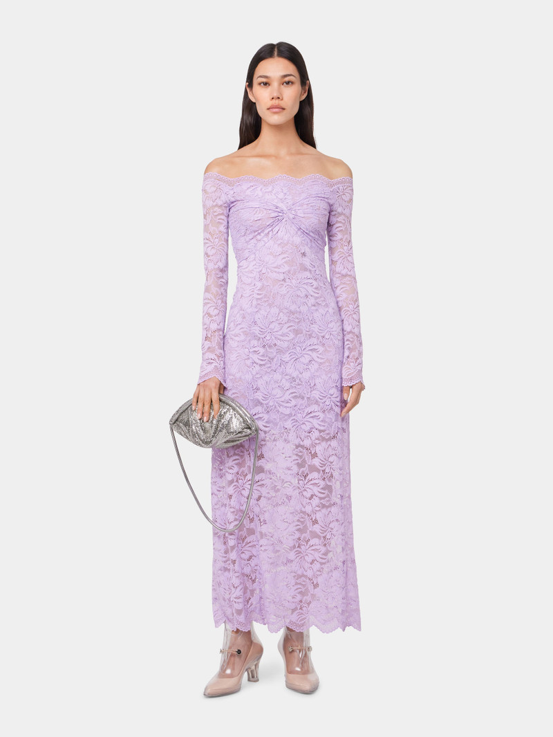 LAVENDER LONG DRESS IN LACE - 1