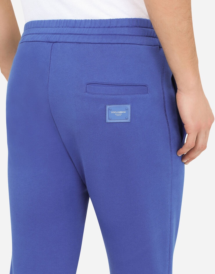 Jersey jogging pants with branded plate - 5