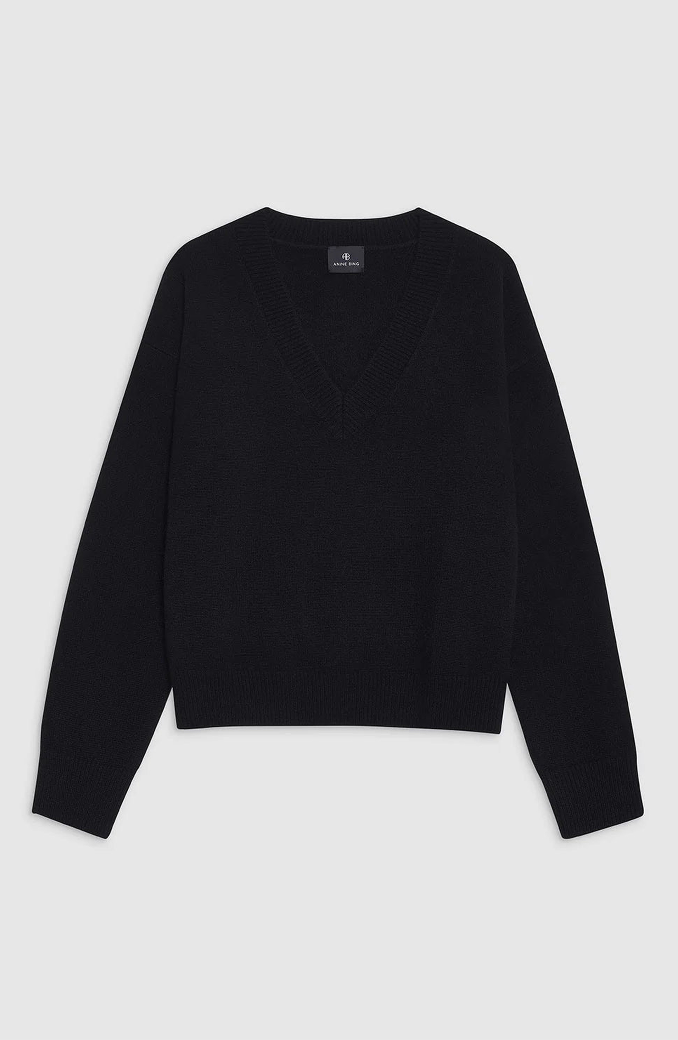 ANINE BING Lee Crew Sweater in Black at Nordstrom - 4