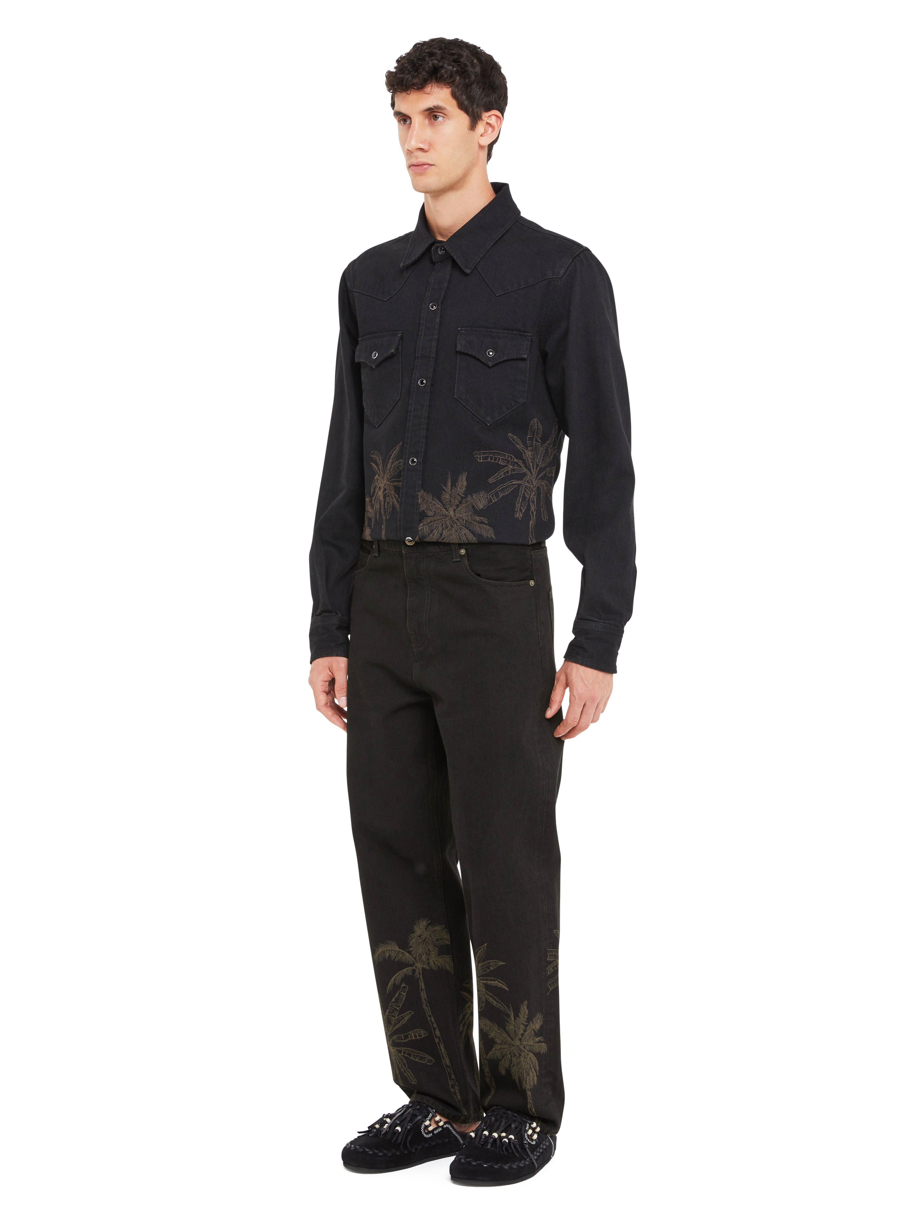 Jungle Toile De Jouy Denim Pants - 5