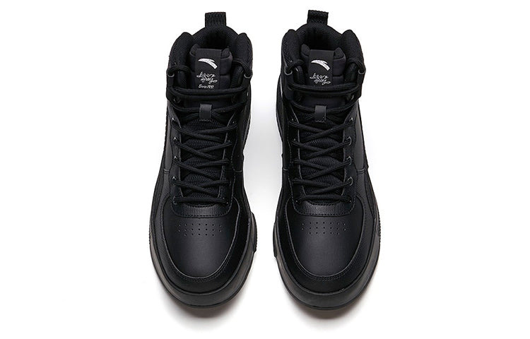 ANTA Mid Top Skateboarding Shoes 'Black' 912138011-5 - 3