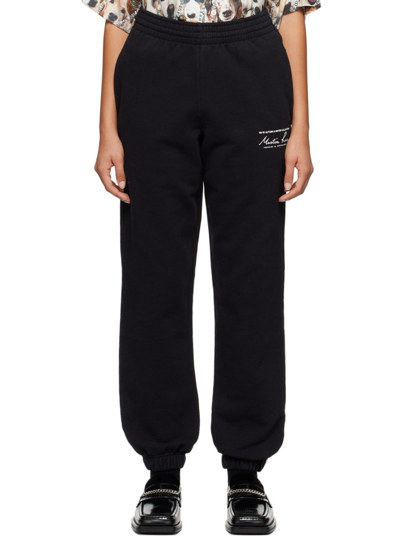 Black Printed Lounge Pants 1