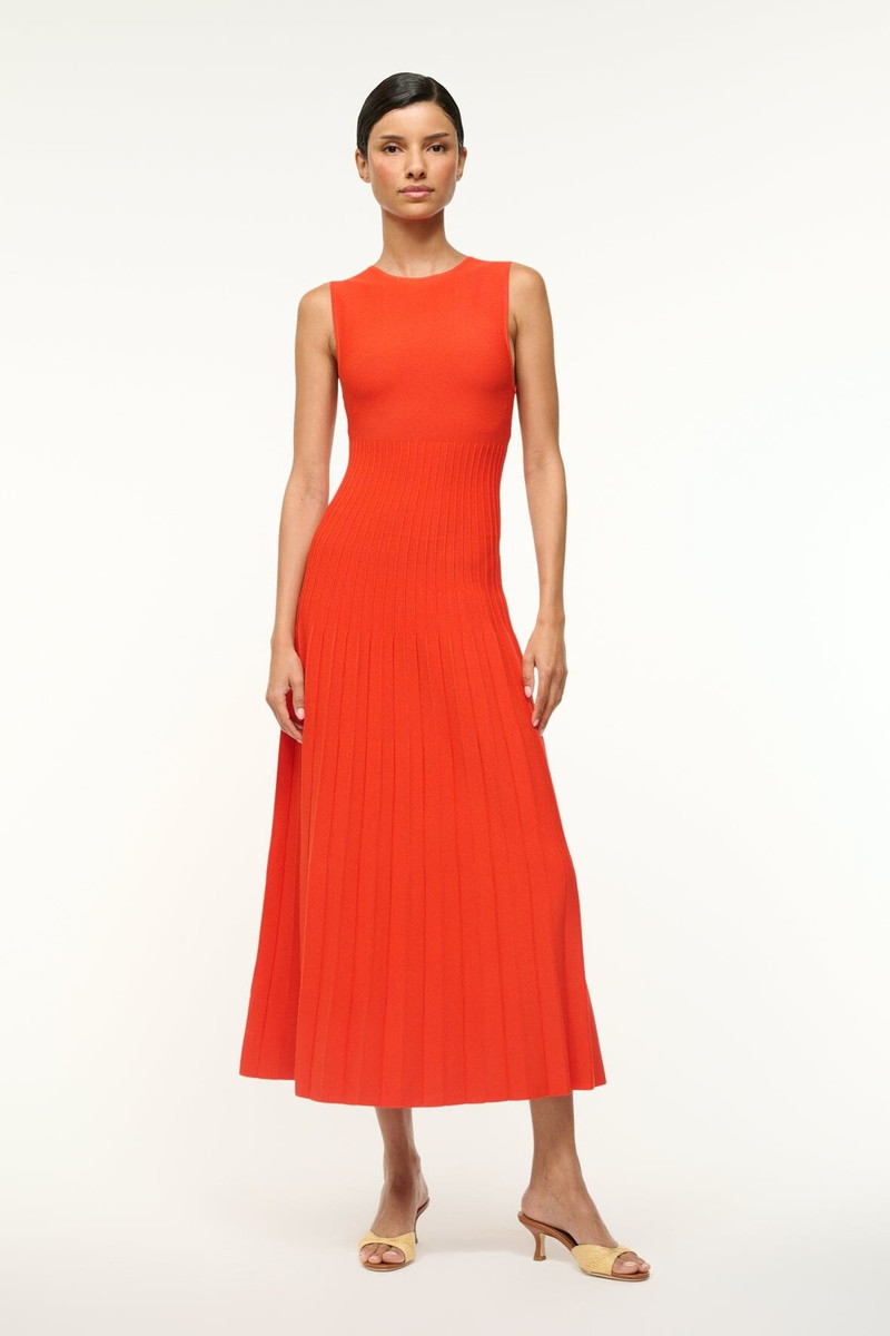 STAUD STAUD ELYSE DRESS CAYENNE outlook