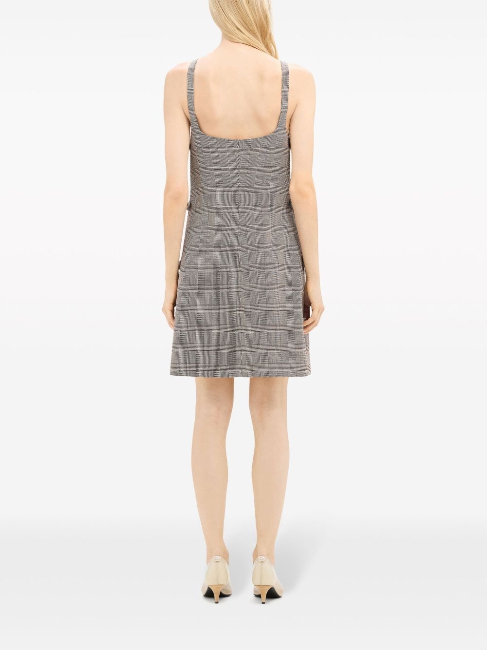 Prince of Wales multi-strap mini dress - 4