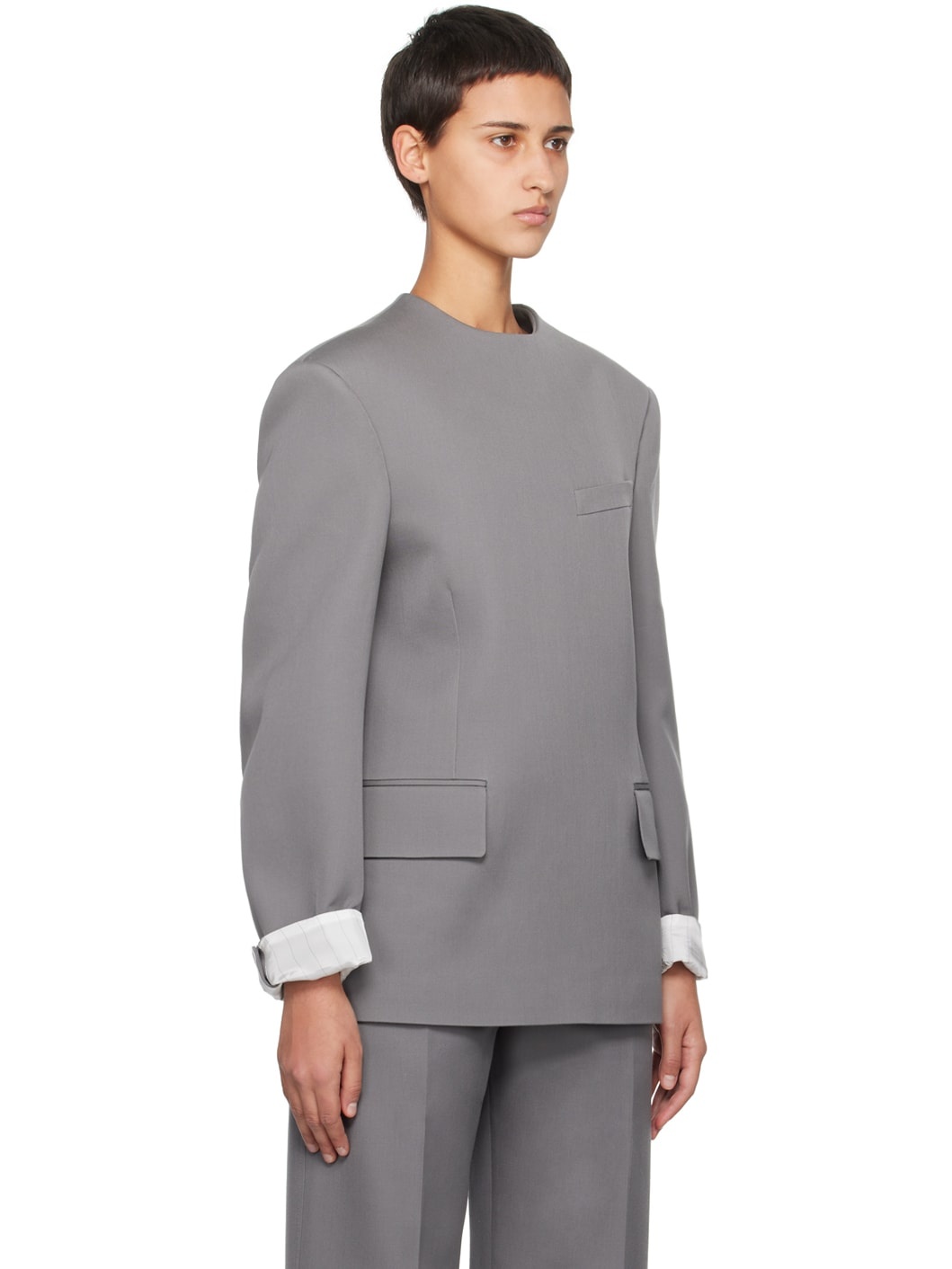 Gray Compact Jacket - 2