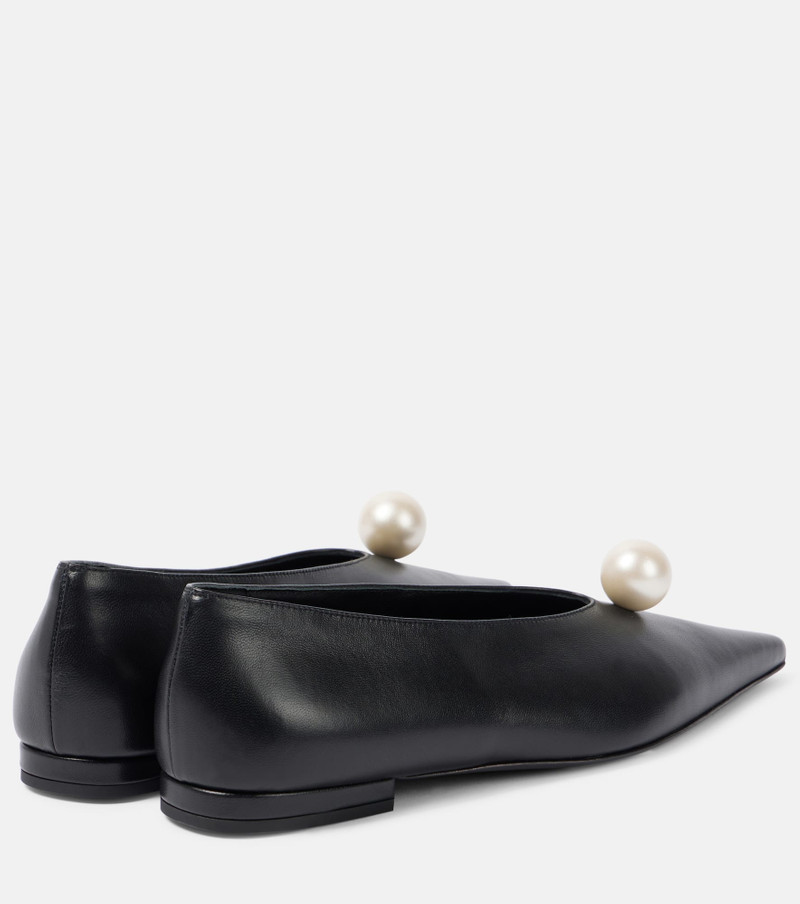 MAGDA BUTRYM Embellished leather ballet flats outlook