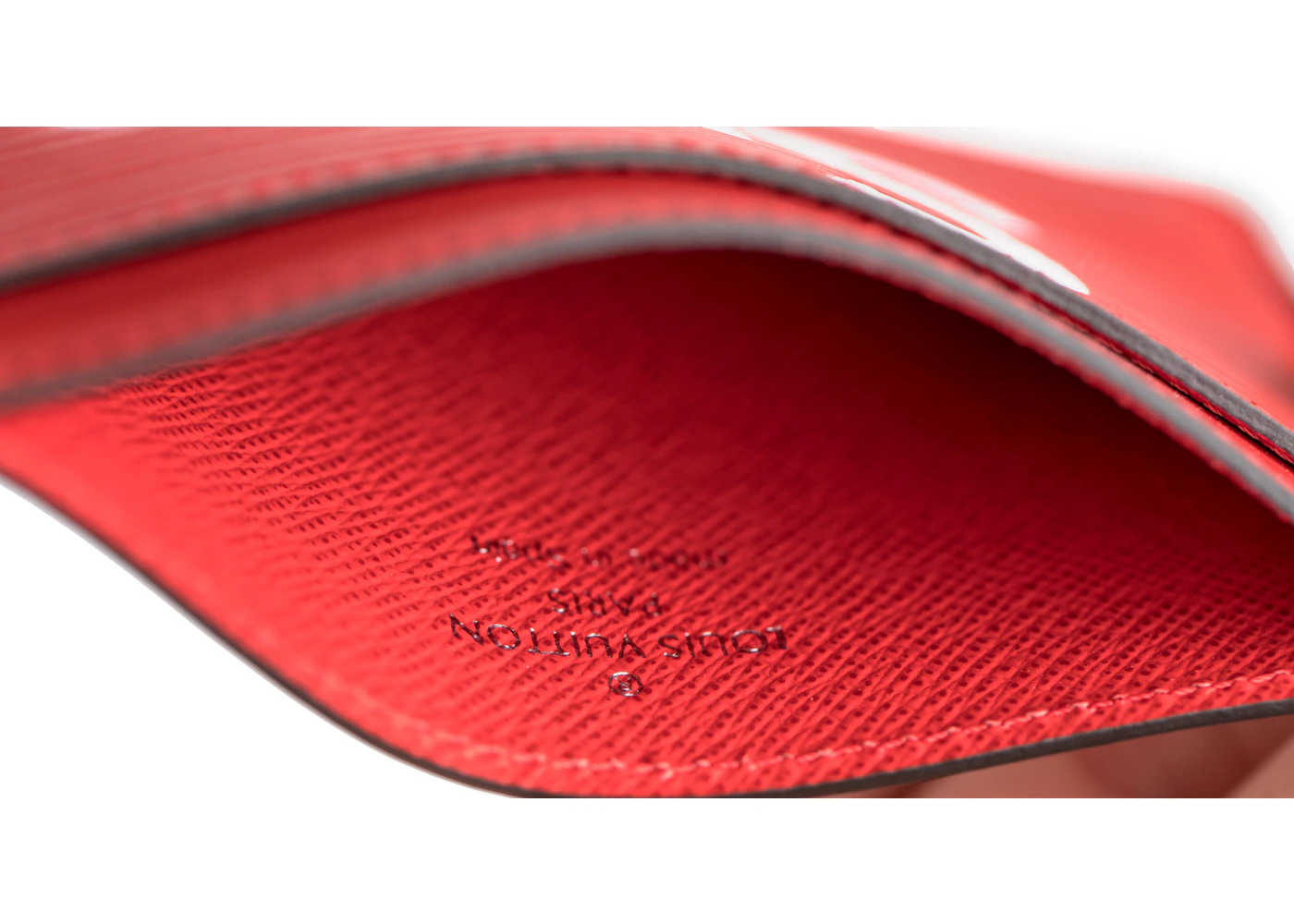 Louis Vuitton x Supreme Porte Carte Simple Epi Red - 3