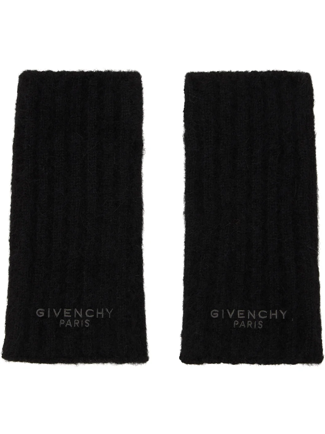 Black Alpaca Mittens - 1