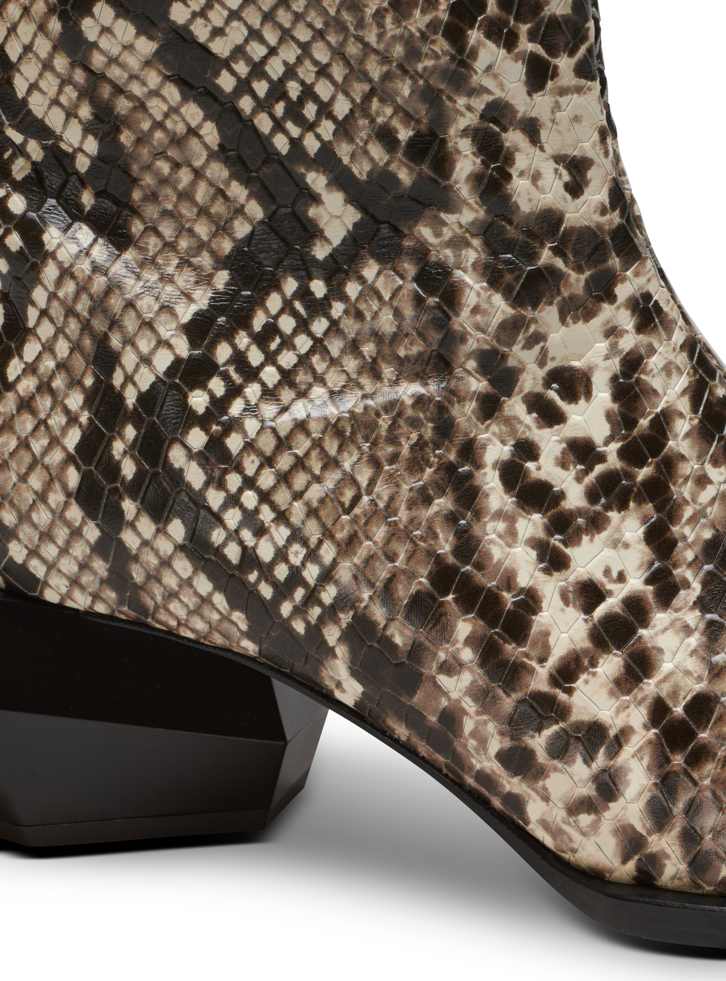 Billy snakeskin-effect leather ankle boots - 6