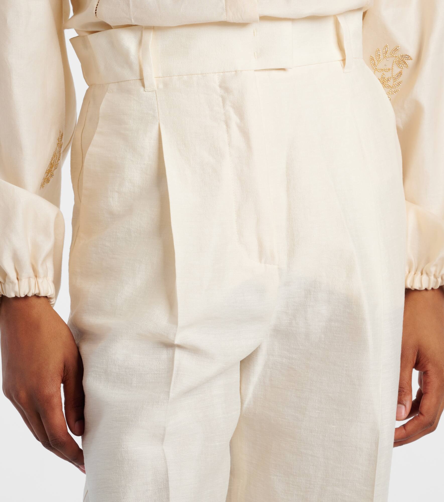 Efedra high-rise straight pants - 4