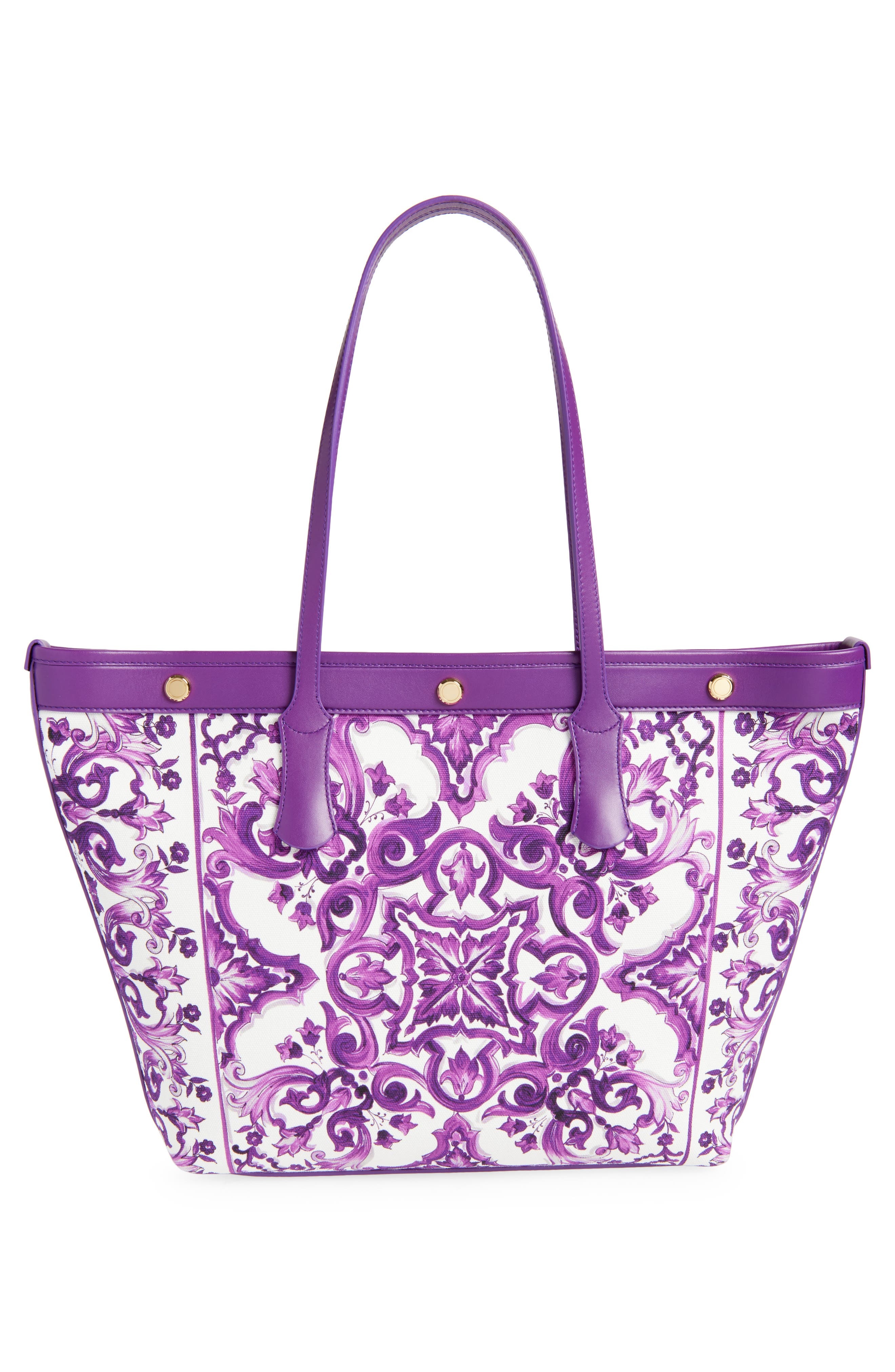 Dolce&Gabbana Atene Maiolica Tote in I23Tn Maiolica 1 Viola at Nordstrom - 4
