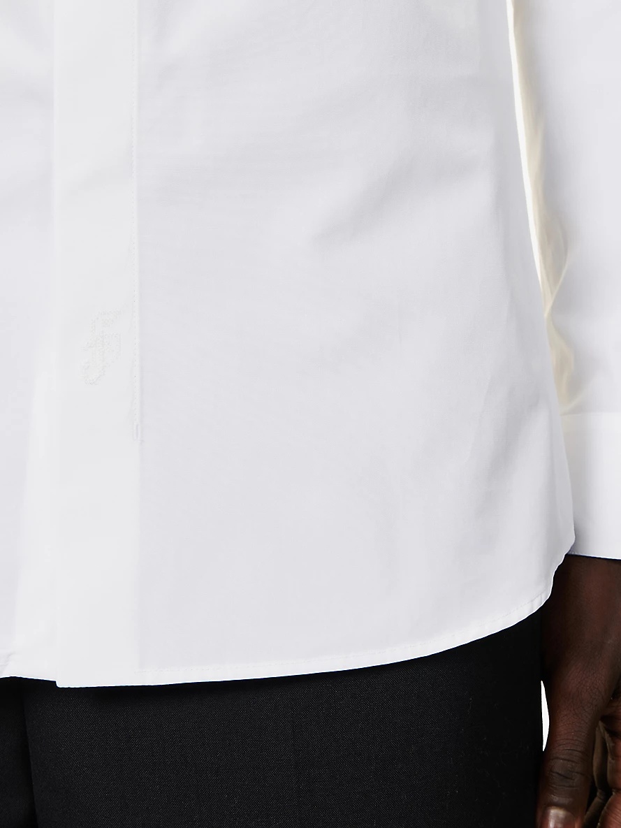 Monday curved-hem slim-fit cotton shirt - 5