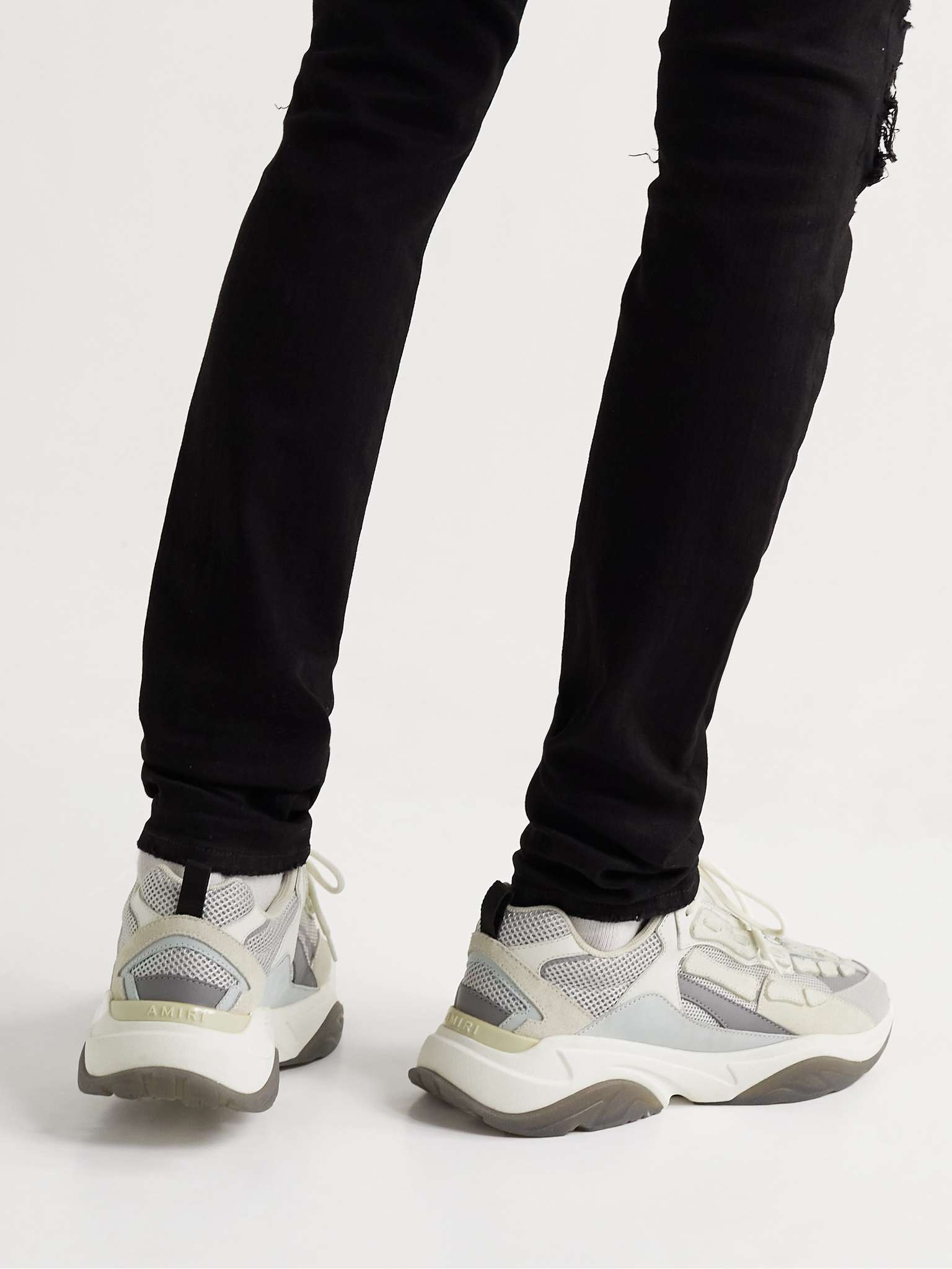 Bone Runner Leather and Suede-Trimmed Mesh Sneakers - 2