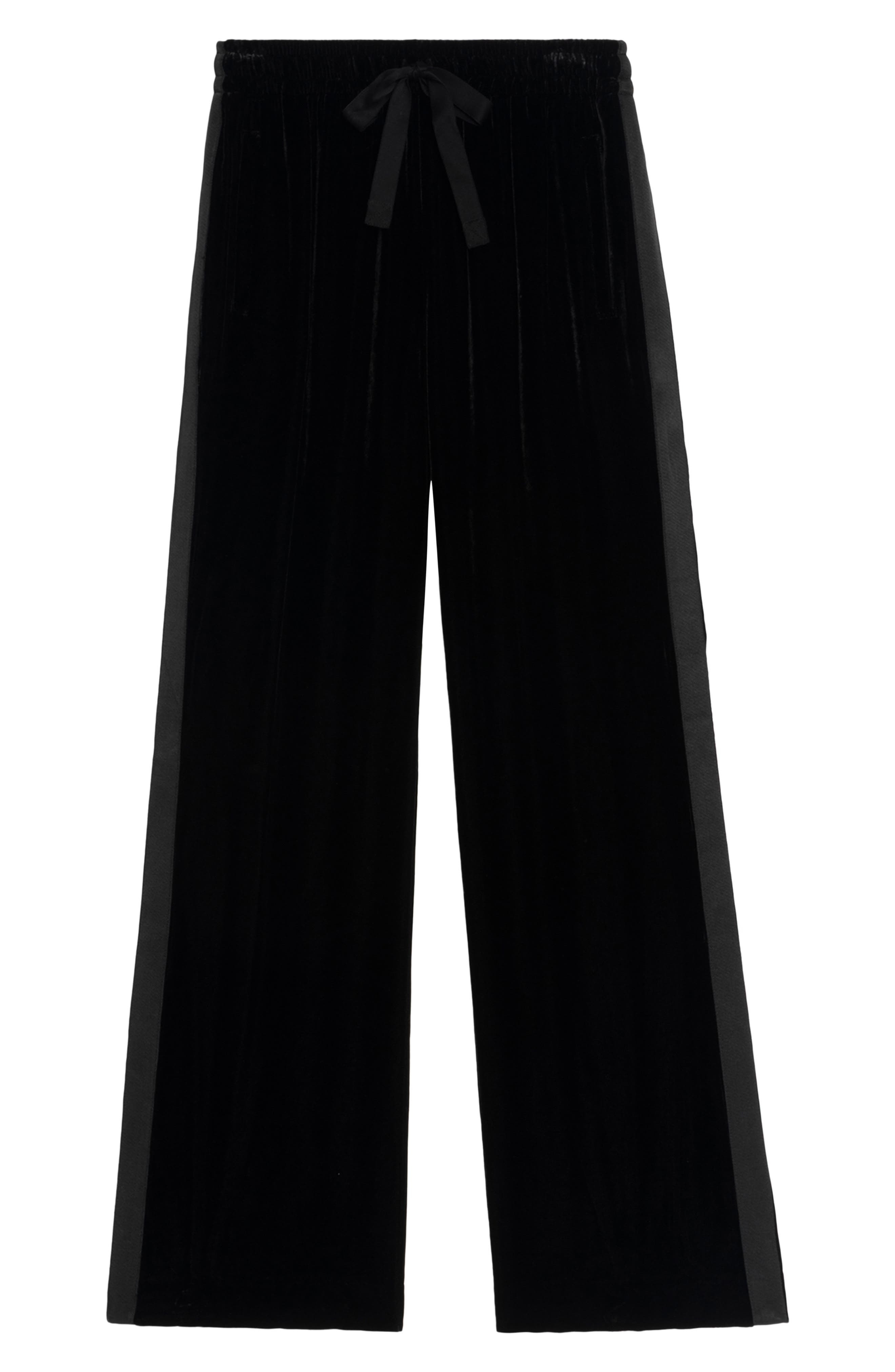 Zadig & Voltaire Poma Velvet Drawstring Pants in Black at Nordstrom - 5