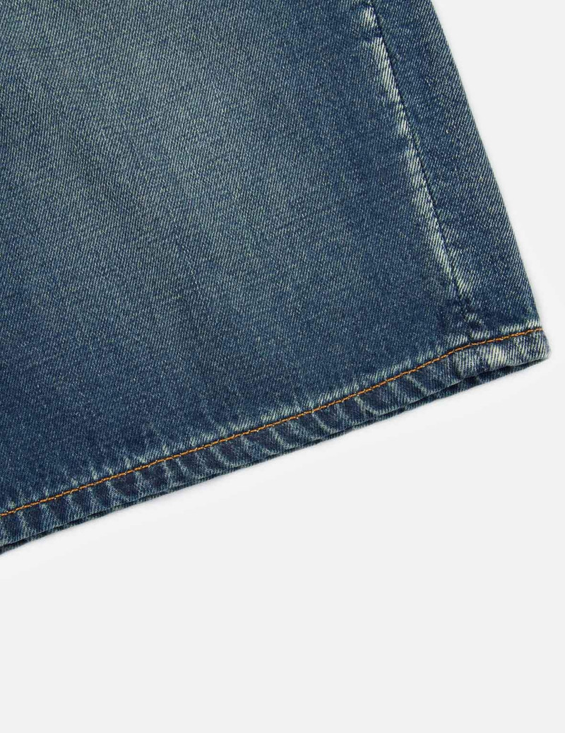 DAICOCK DISCHARGED PRINT AND EMBROIDERY DENIM SHORTS 9