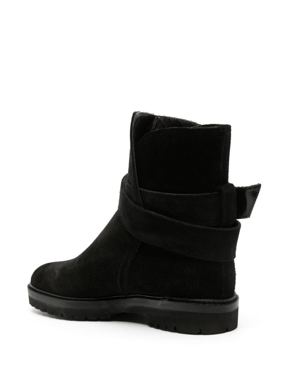 buckle-detail suede ankle boots - 3