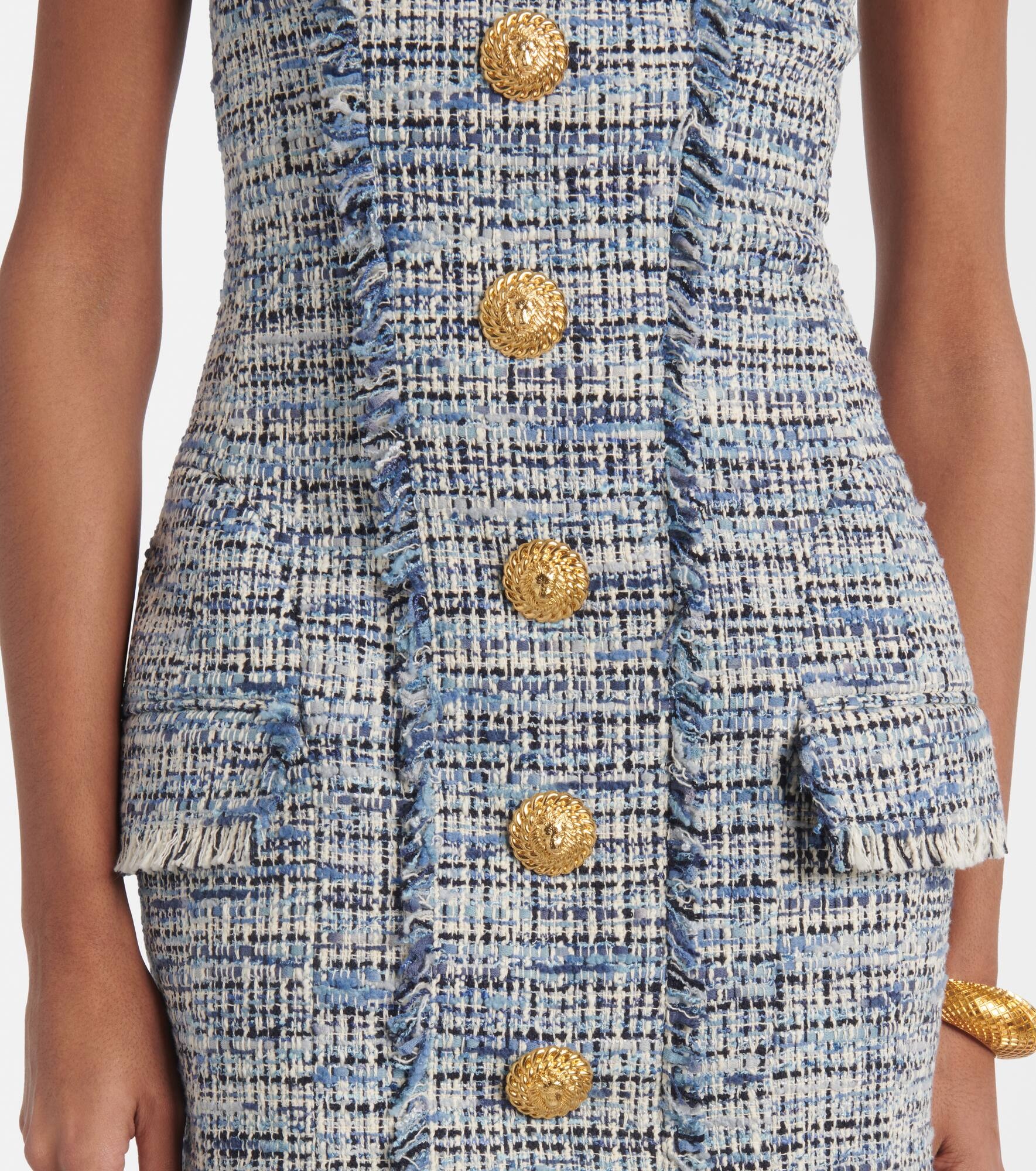 Denim tweed minidress - 5