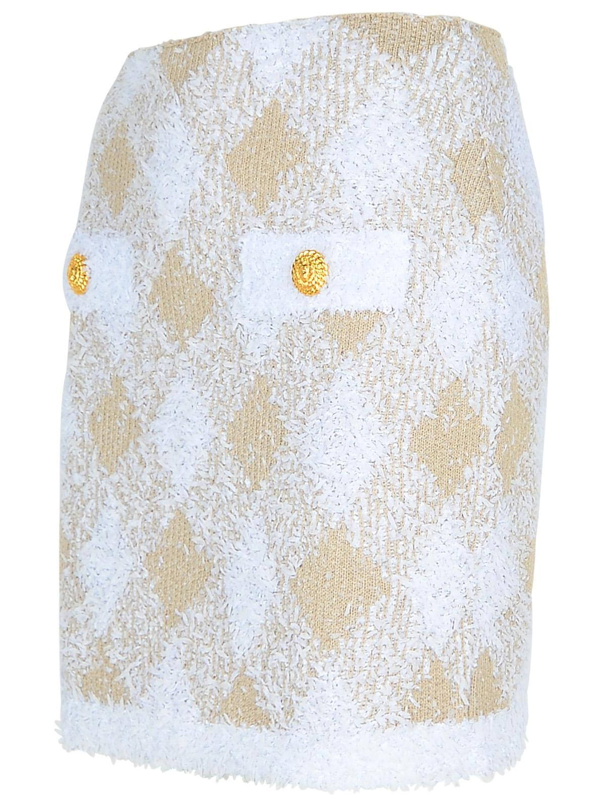 Balmain Beige Polyamide Blend Skirt Women - 2