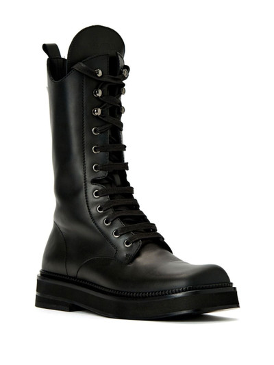 THE ATTICO Robin leather mid-calf boots outlook