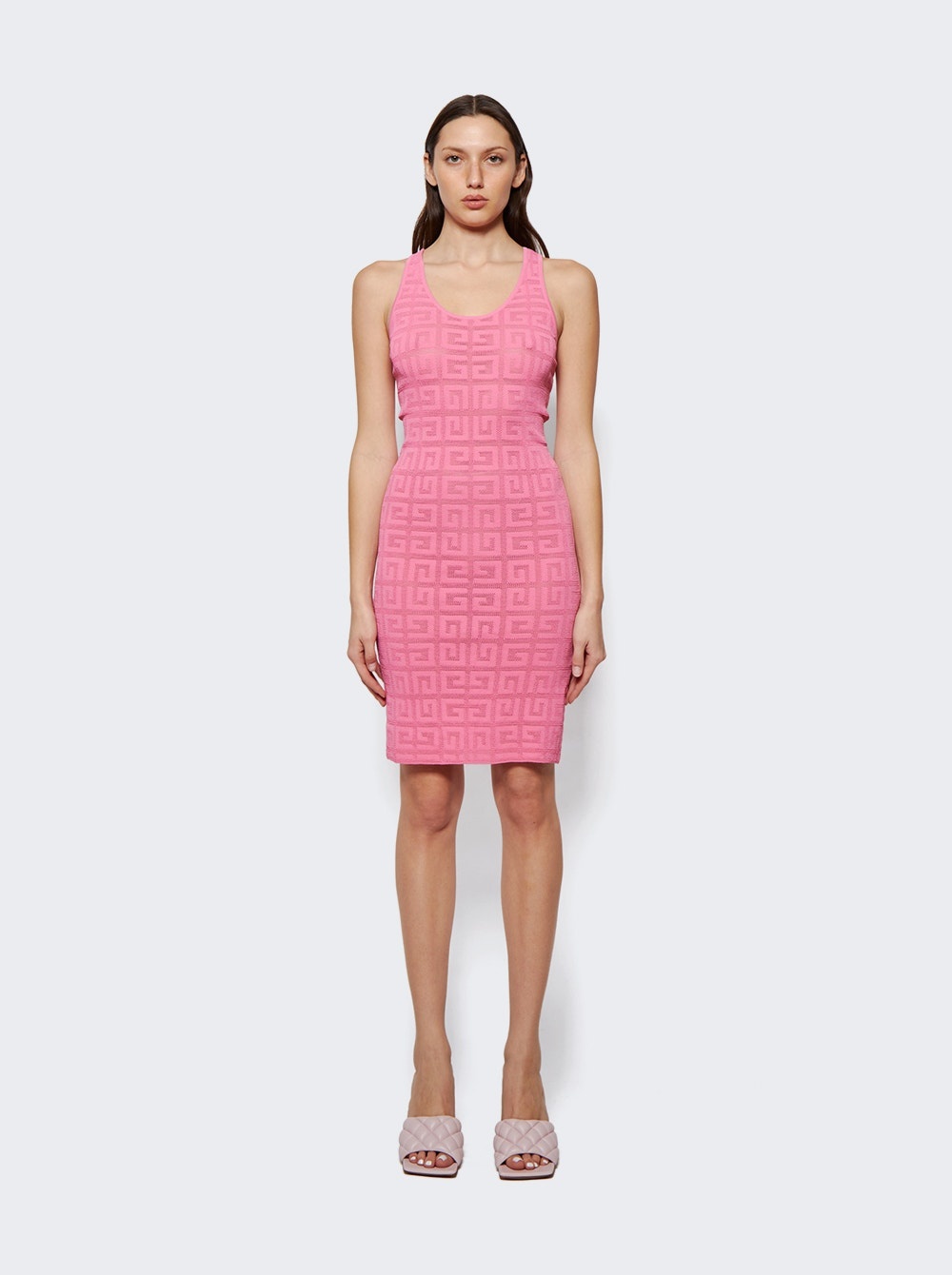 Sleeveless Short Dress Bright Pink - 2