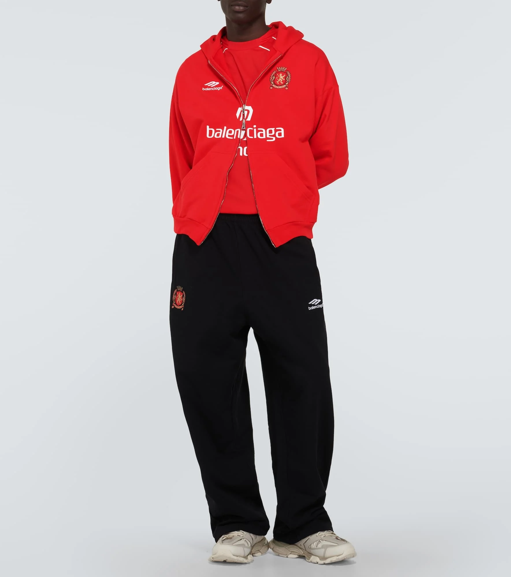 BALENCIAGA Paris Soccer zip-up hoodie - 744457TPVS6 | REVERSIBLE