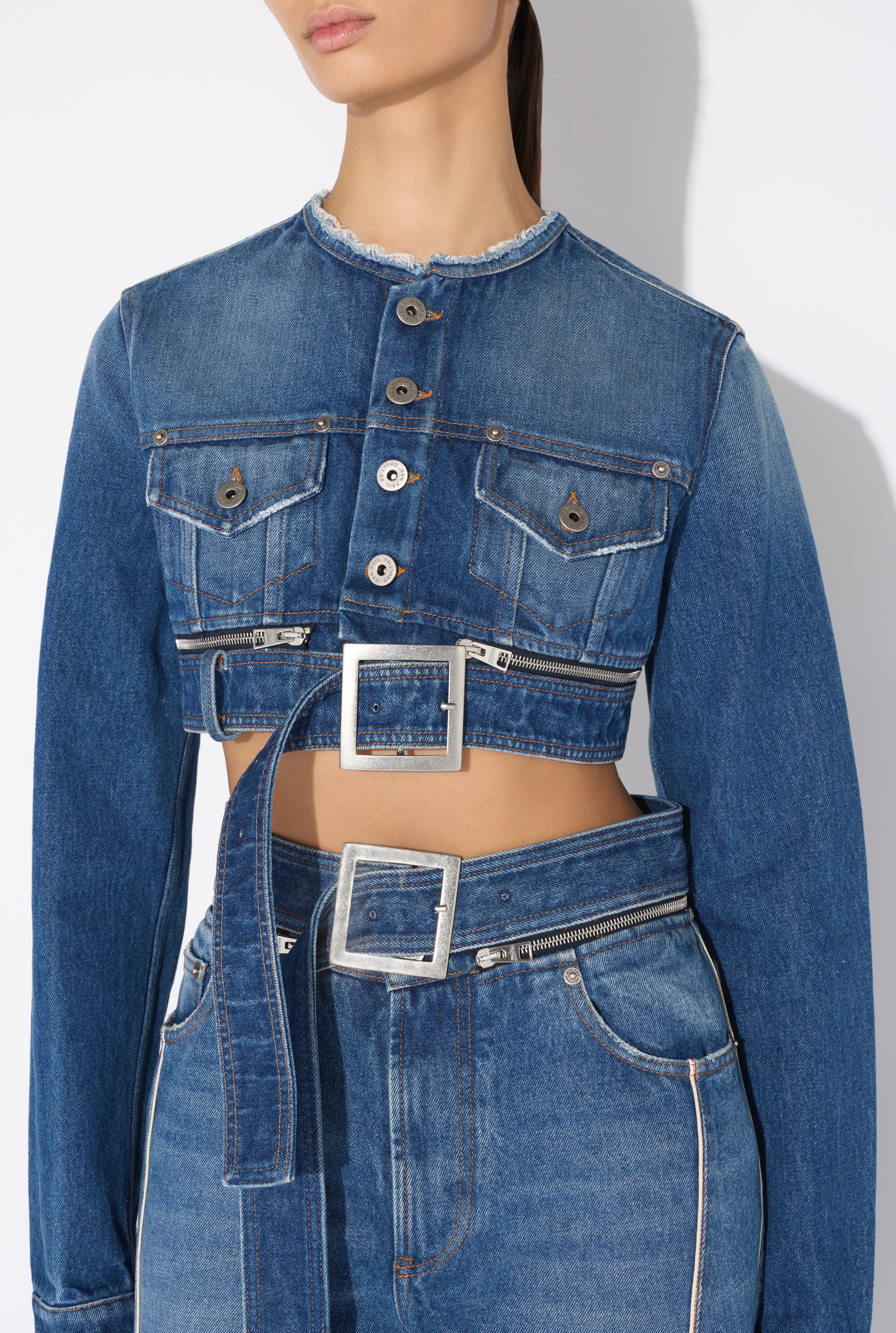 Jean Paul Gaultier THE BELTED DENIM JACKET | REVERSIBLE