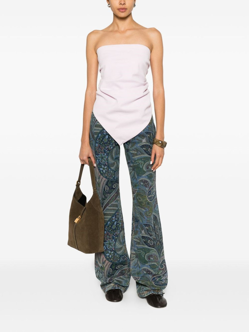 Floral print flared jeans 3
