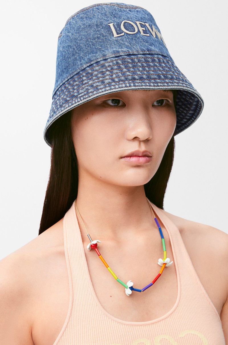 Loewe Flor necklace in sterling silver and enamel outlook