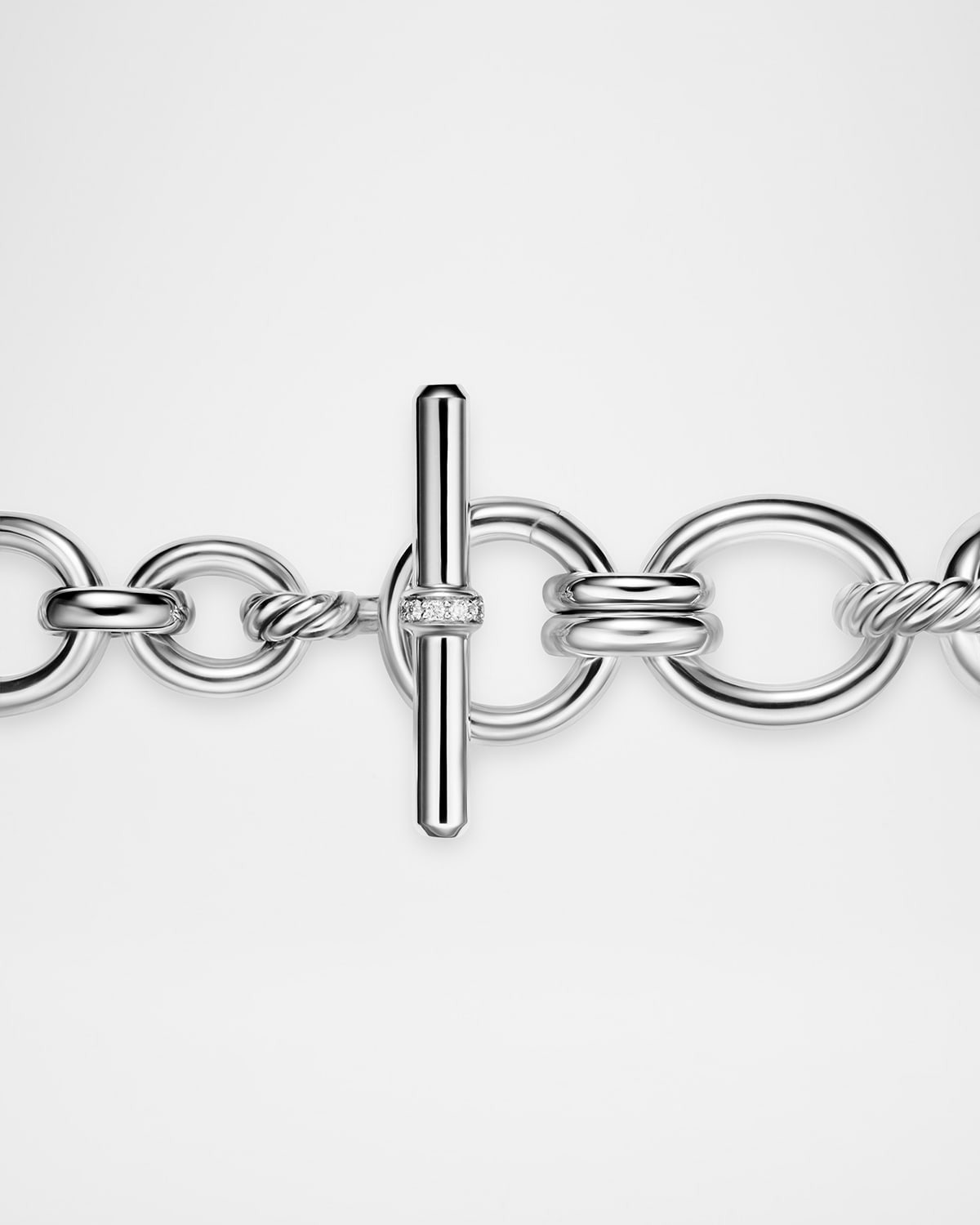 Mercer Chain Bracelet with Diamonds in Silver - 4