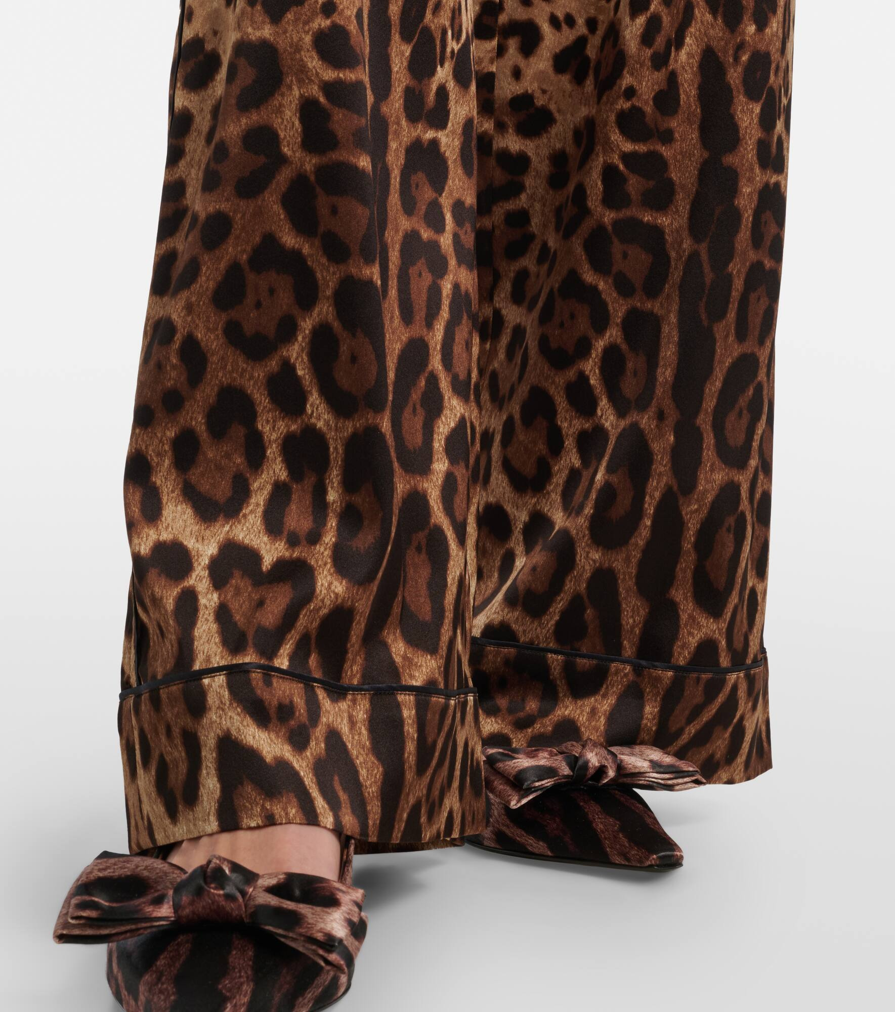Leopard-print stretch-silk pants - 5