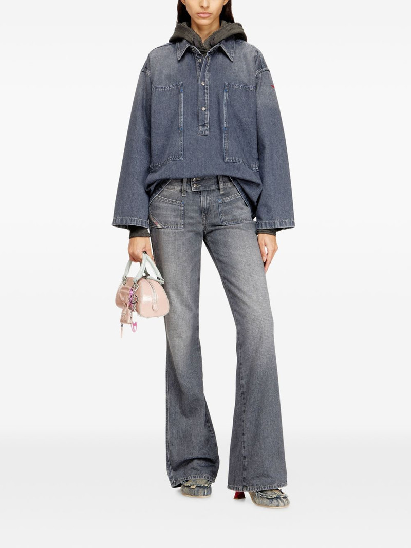 Diesel D-Hush 09n83 double-button bootcut jeans outlook