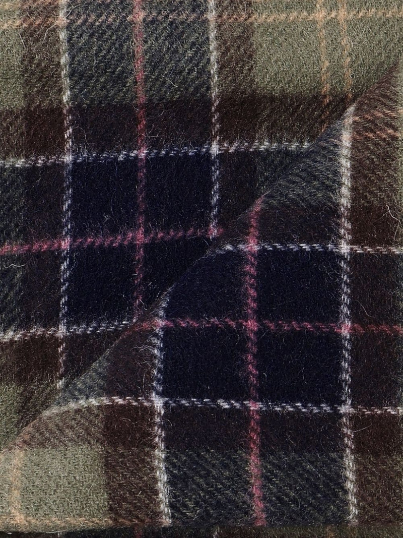 Barbour checked wool scarf outlook